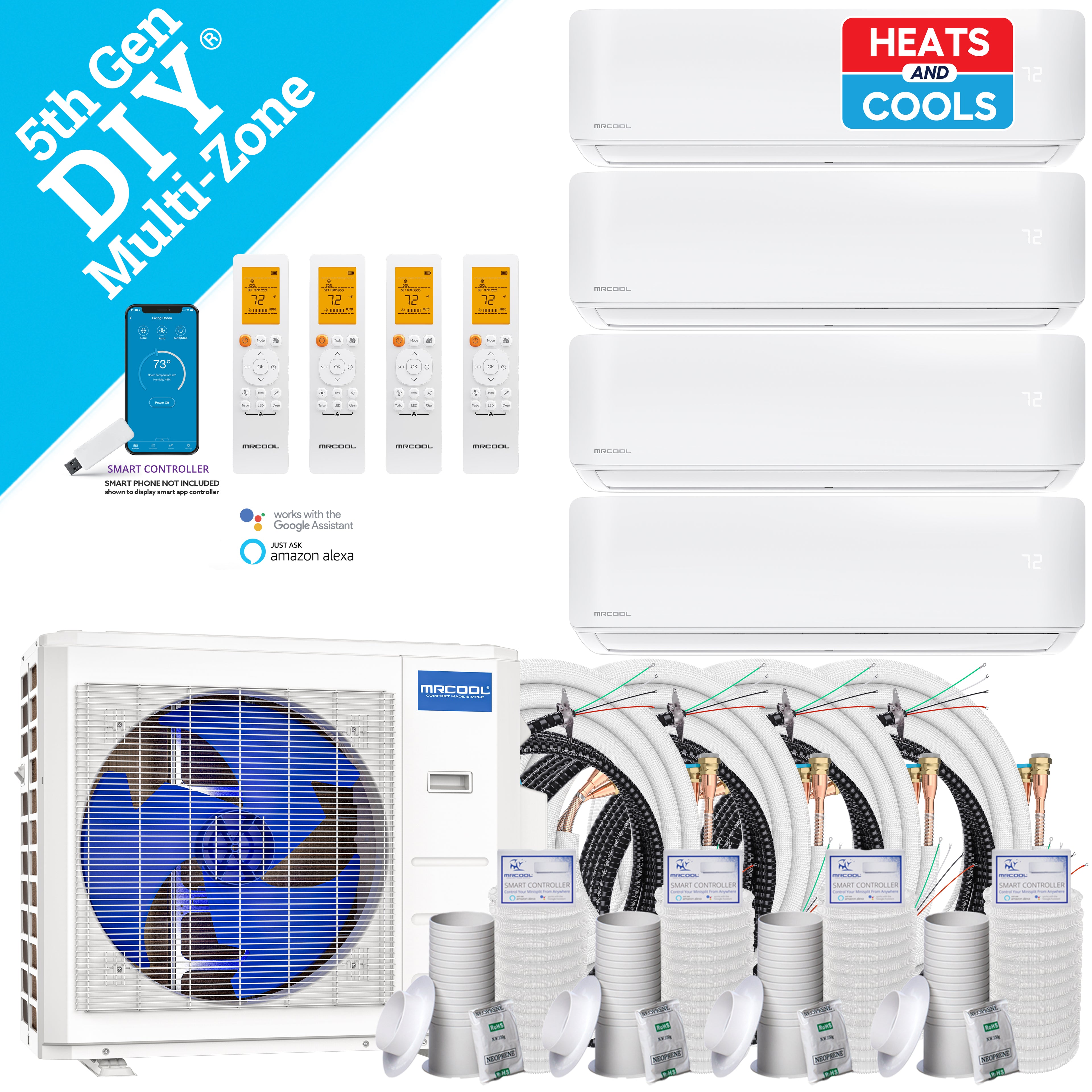 MRCOOL DIY 27K BTU 5th Generation 4-Zone Multi-Zone Condenser (230V)