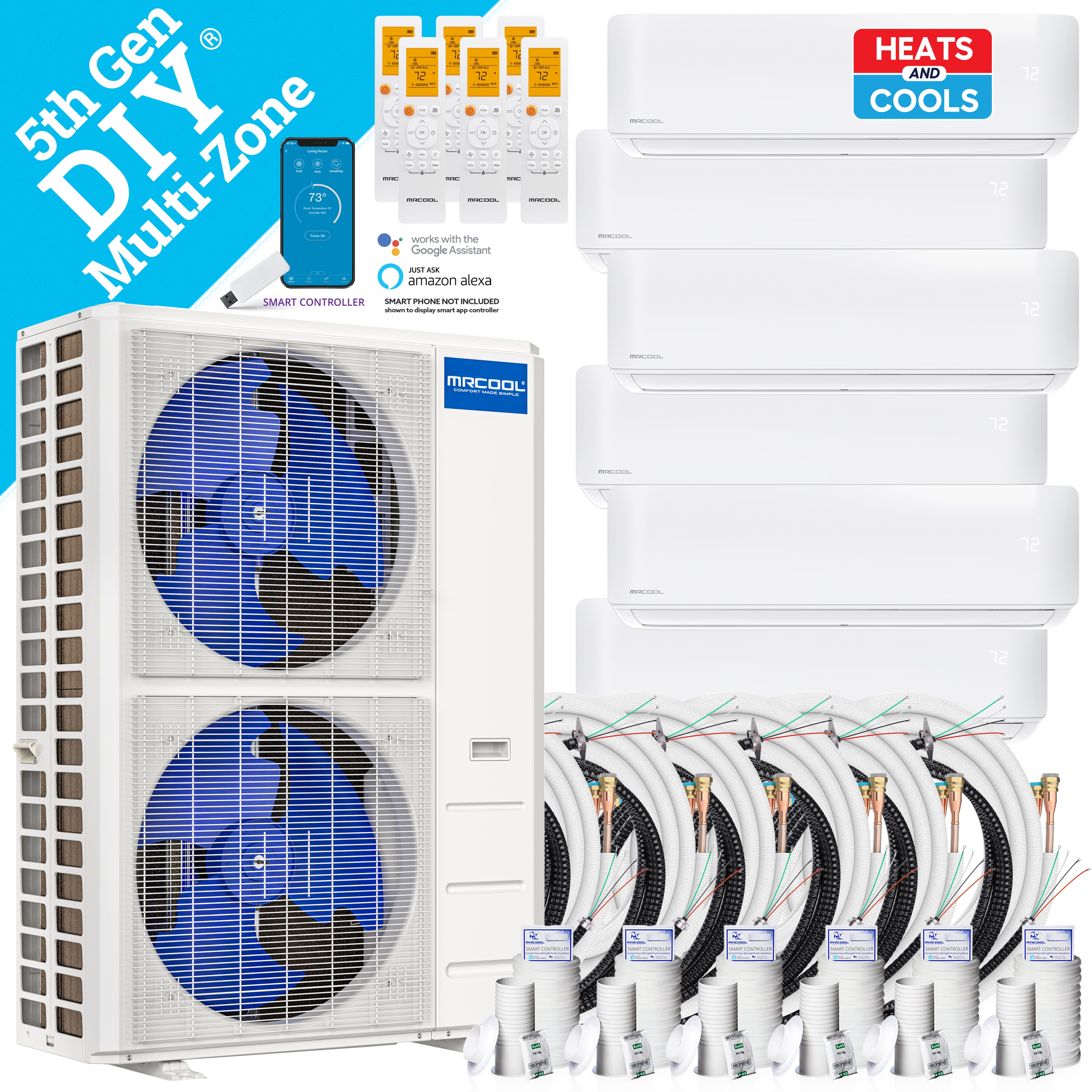 MRCOOL DIY 55K BTU 5th Generation 6-Zone Multi-Zone Condenser (230V)