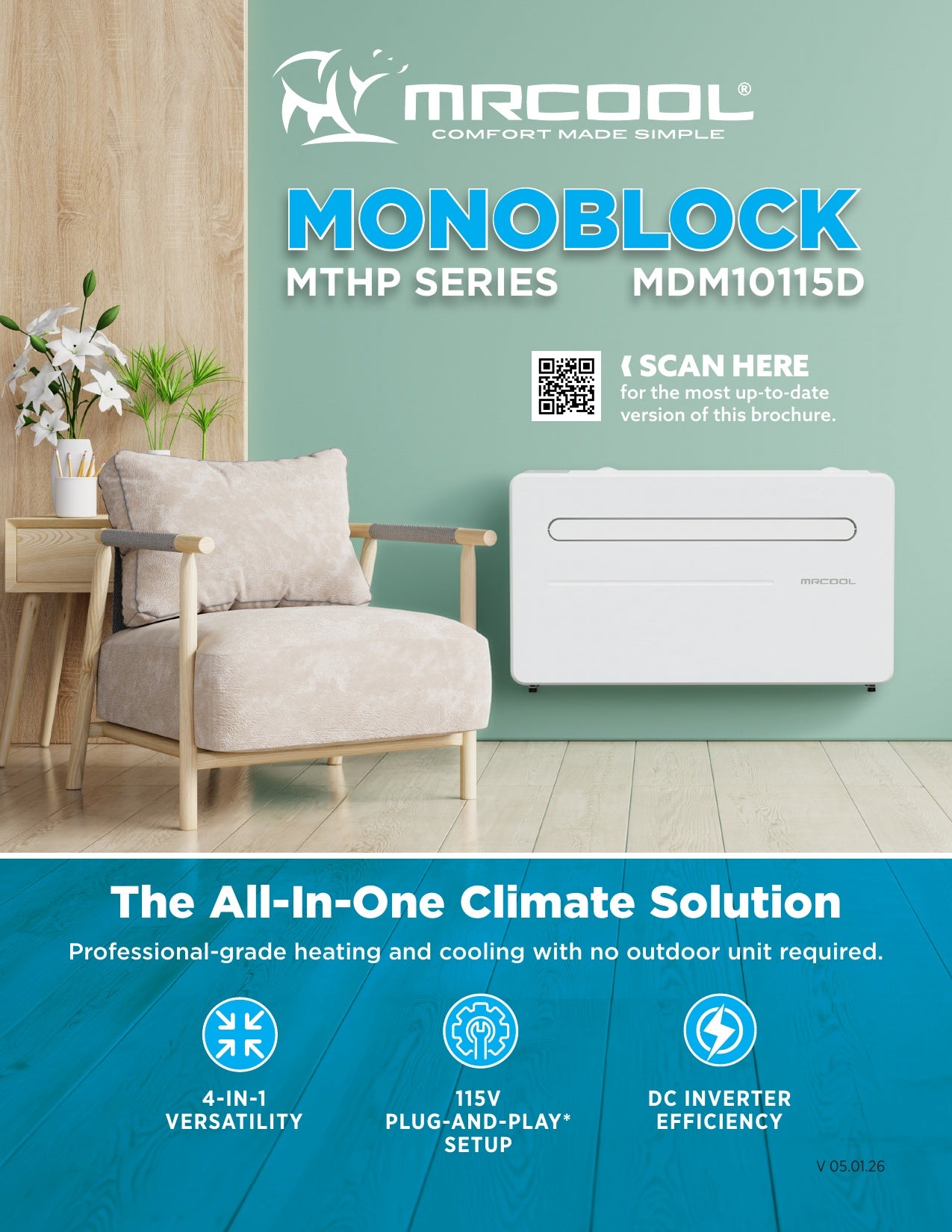 MRCOOL Monoblock 10,000 BTU Heat Pump System - 115V (MDM10115D)
