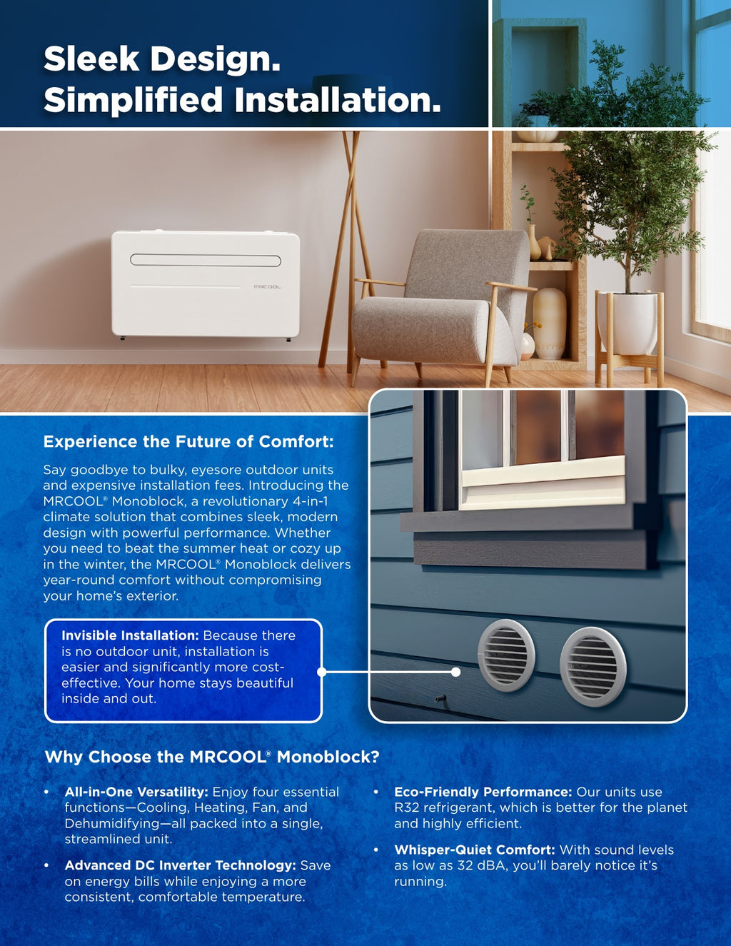 MRCOOL Monoblock 10,000 BTU Heat Pump System - 115V (MDM10115D)