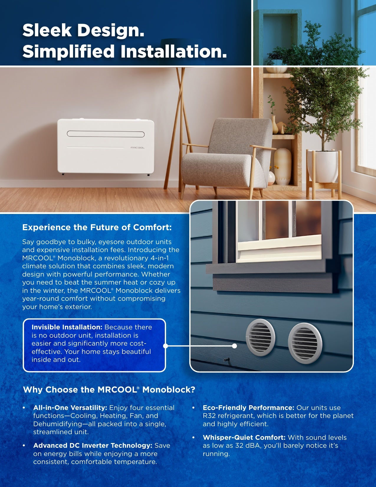 MRCOOL Monoblock 10,000 BTU Heat Pump System - 115V (MDM10115D)